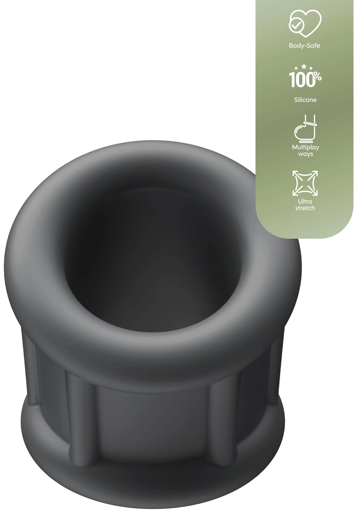 Bestel: Ballbuster Scrotum Ring by Playhouse - bij Happytoys: de erotische sex webshop | liever Happy dan Easy ⭐⭐⭐⭐⭐ - Default Title - 25610 - GREY