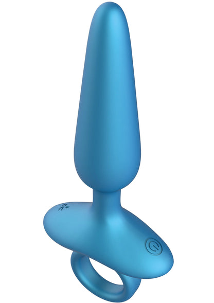 Bestel: Slim Anal Plug Vibrating + Remote by Playhouse - bij Happytoys: de erotische sex webshop | liever Happy dan Easy ⭐⭐⭐⭐⭐ - Default Title - 25631 - BLUE
