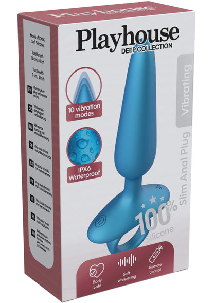 Bestel: Slim Anal Plug Vibrating + Remote by Playhouse - bij Happytoys: de erotische sex webshop | liever Happy dan Easy ⭐⭐⭐⭐⭐