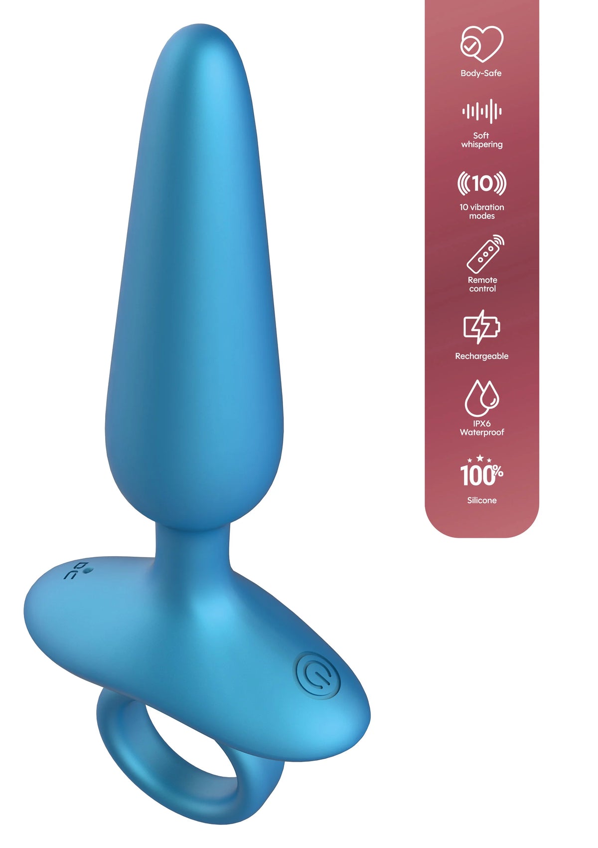 Bestel: Slim Anal Plug Vibrating + Remote by Playhouse - bij Happytoys: de erotische sex webshop | liever Happy dan Easy ⭐⭐⭐⭐⭐
