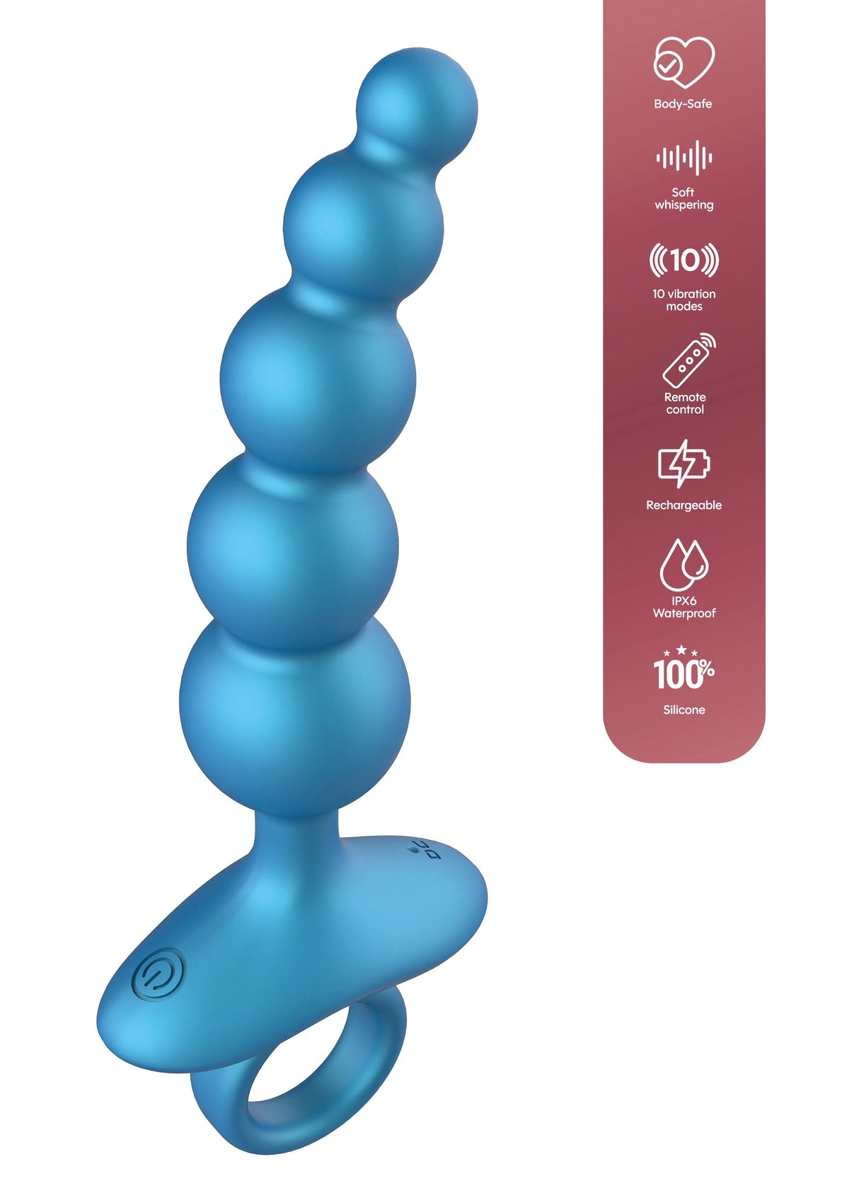 Bestel: 5 Balls Anal Plug Vibrating + Remote by Playhouse - bij Happytoys: de erotische sex webshop | liever Happy dan Easy ⭐⭐⭐⭐⭐