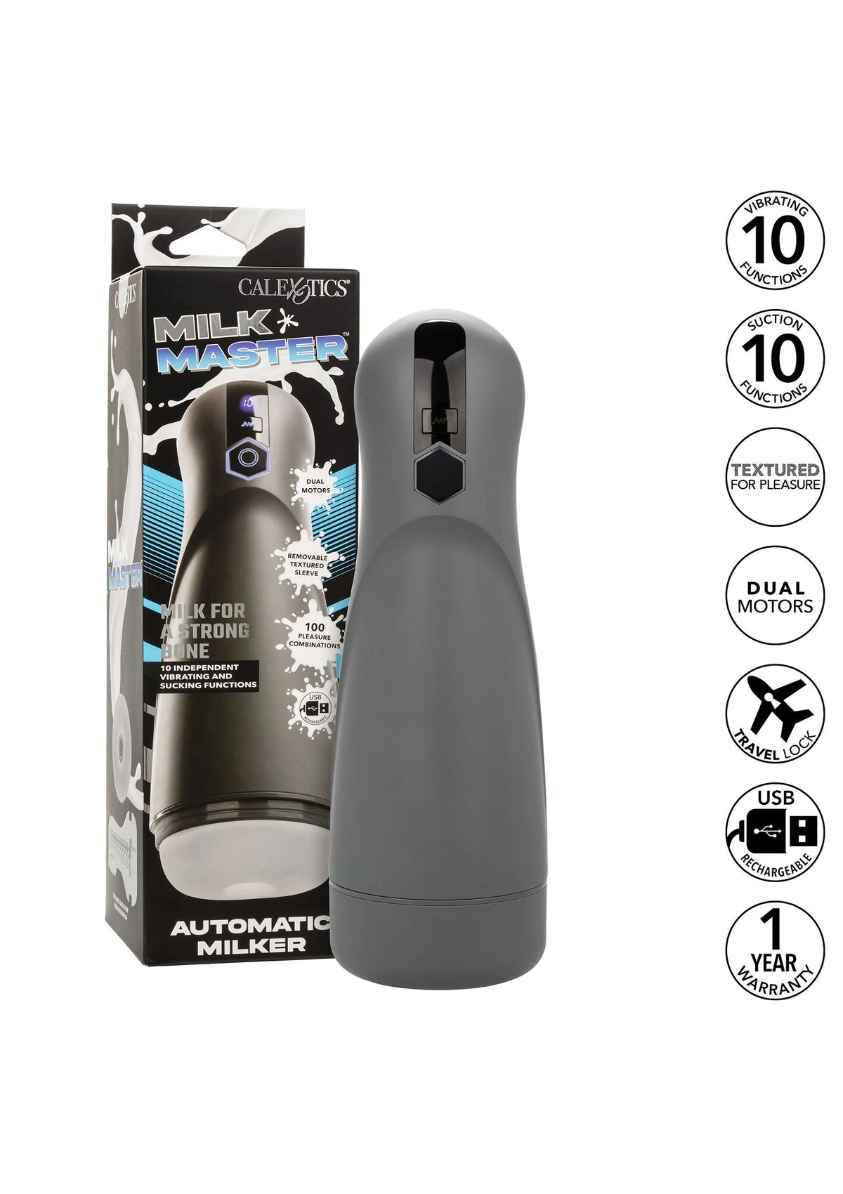 Bestel: Milk Master Automatic Milker by CalExotics - bij Happytoys: de erotische sex webshop | liever Happy dan Easy ⭐⭐⭐⭐⭐