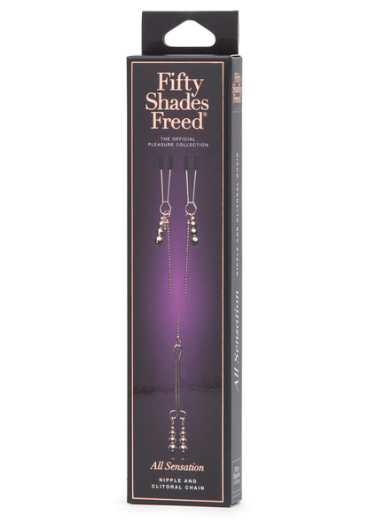 Bestel: Freed All Sensation Nipple & Clitoral Chain Fifty Shades - bij Happytoys: de erotische sex webshop | liever Happy dan Easy ⭐⭐⭐⭐⭐