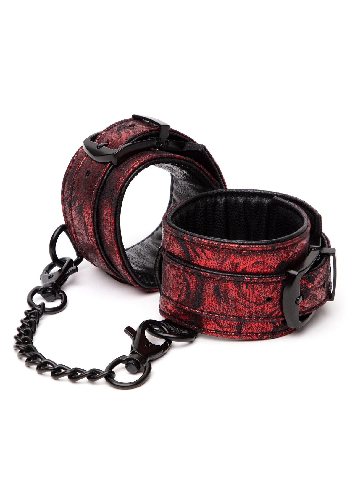 Bestel: Reverse PU Leather Wrist Cuffs by Fifty Shades Of Grey - bij Happytoys: de erotische sex webshop | liever Happy dan Easy ⭐⭐⭐⭐⭐ - Default Title - 29052 - RED