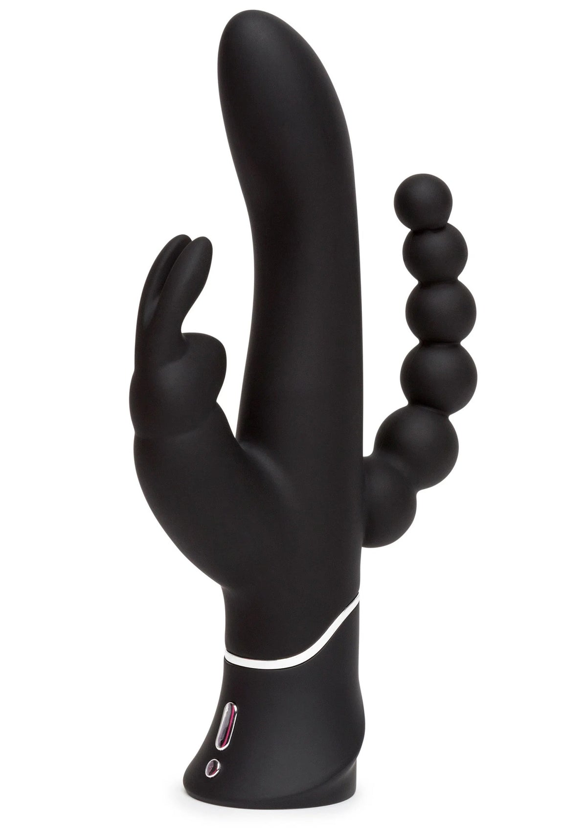 Bestel: Triple Curve Rabbit Vibrator by Happy Rabbit - bij Happytoys: de erotische sex webshop | liever Happy dan Easy ⭐⭐⭐⭐⭐ - Default Title - 29153 - BLACK