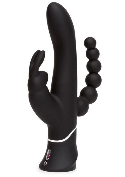 Bestel: Triple Curve Rabbit Vibrator by Happy Rabbit - bij Happytoys: de erotische sex webshop | liever Happy dan Easy ⭐⭐⭐⭐⭐ - Default Title - 29153 - BLACK