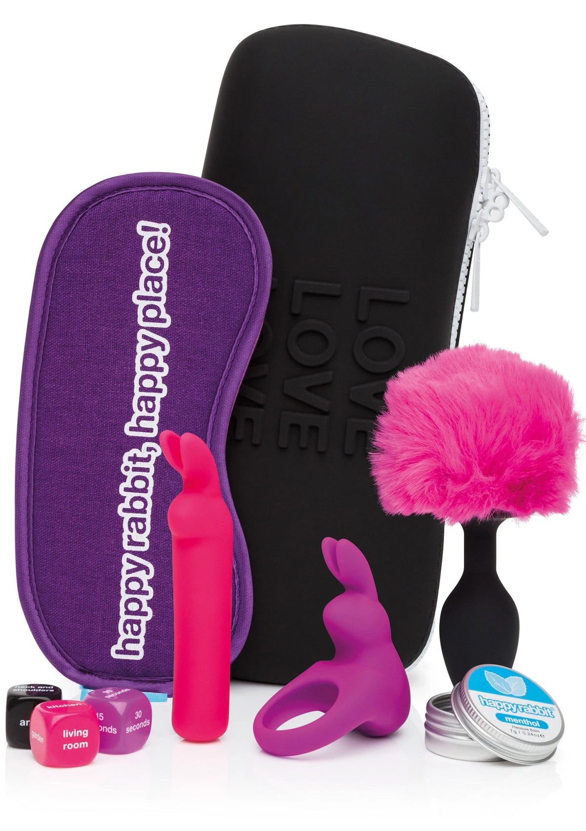 Bestel: Couple's Pleasure Kit by Happy Rabbit - bij Happytoys: de erotische sex webshop | liever Happy dan Easy ⭐⭐⭐⭐⭐ - Default Title - 29158 - BLACK