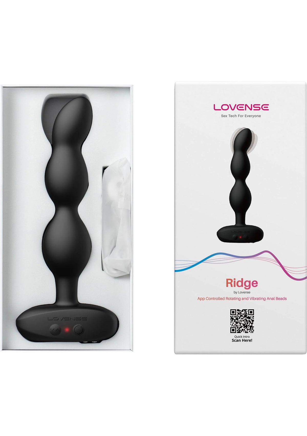 Bestel: Ridge Anal Beads by Lovesense - bij Happytoys: de erotische sex webshop | liever Happy dan Easy ⭐⭐⭐⭐⭐