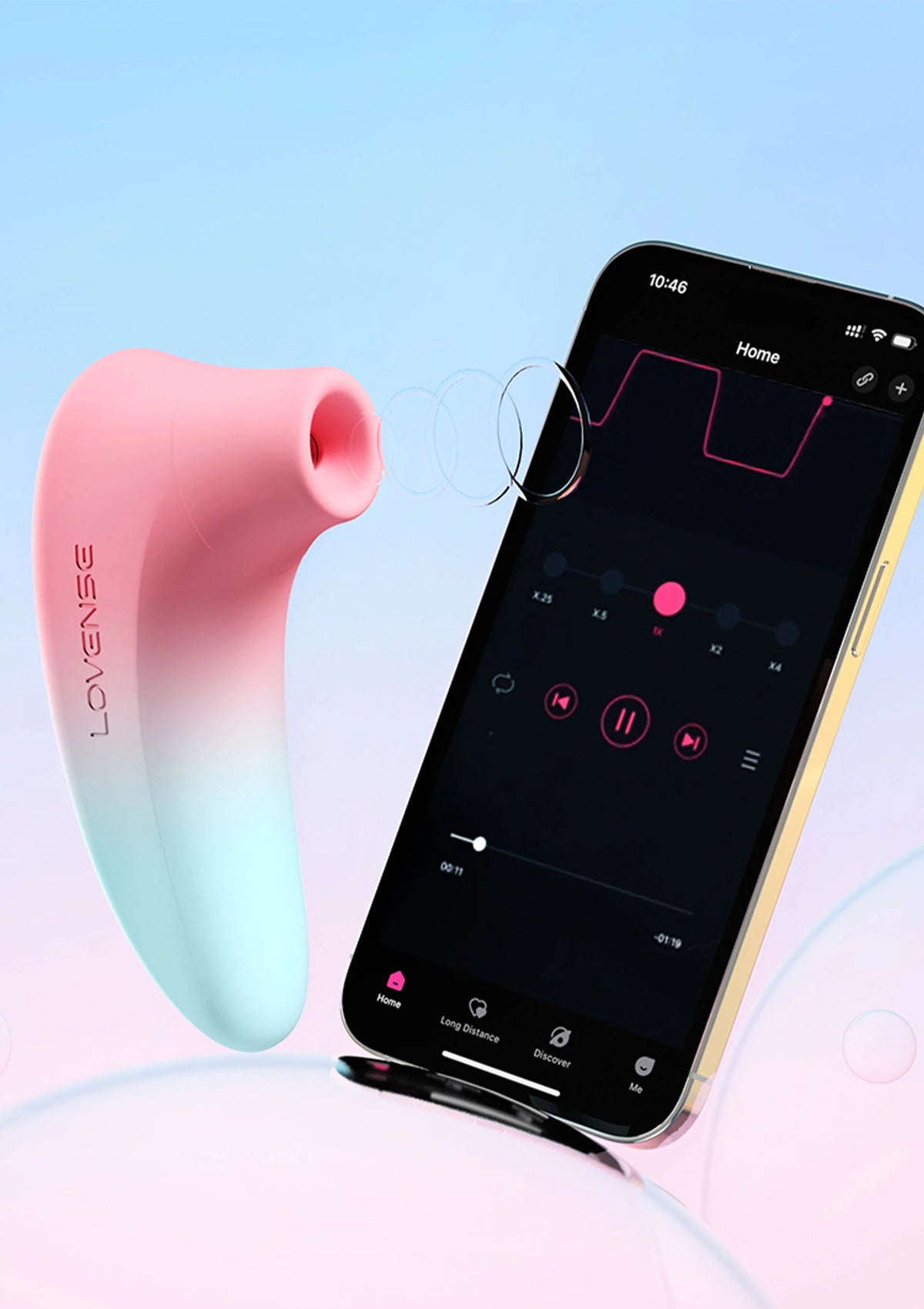 Bestel: Tenera 2 Airpressure Vibrator by Lovesense - bij Happytoys: de erotische sex webshop | liever Happy dan Easy ⭐⭐⭐⭐⭐