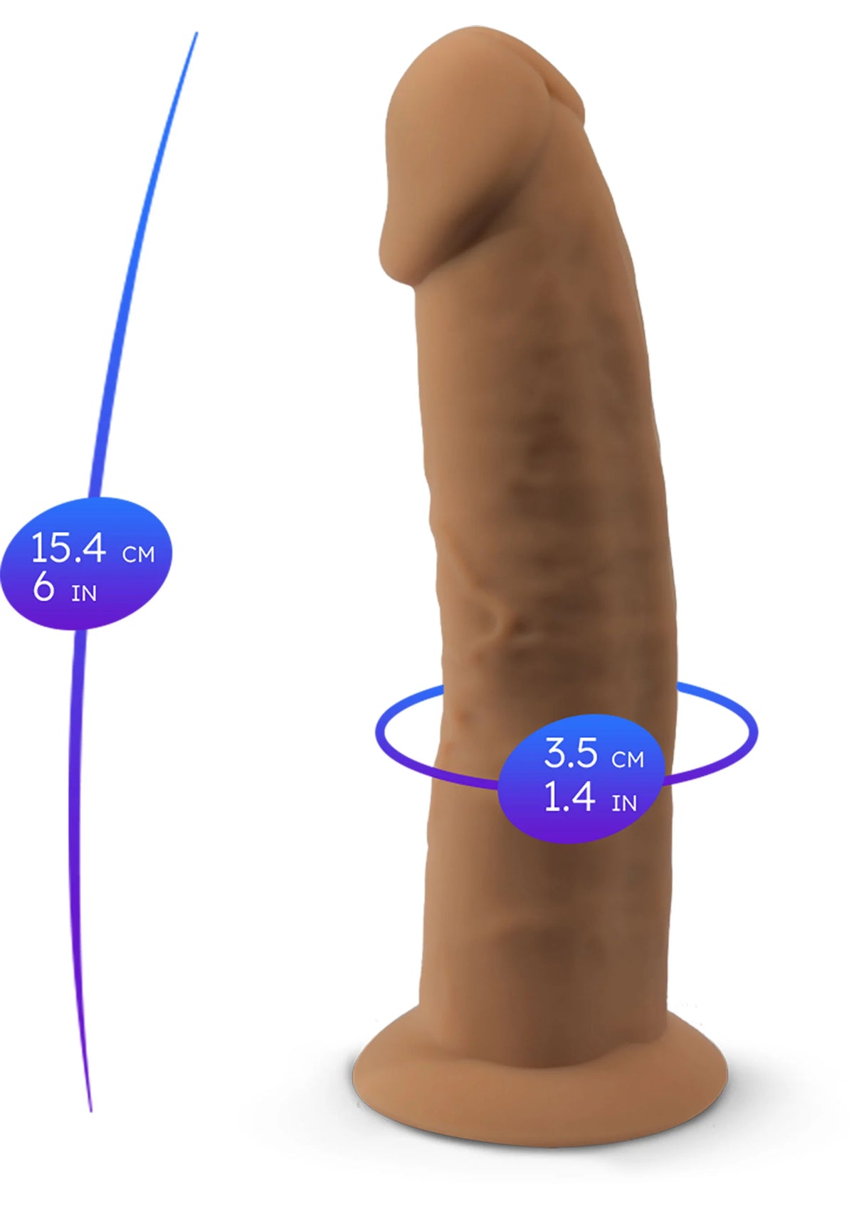Bestel: Dong Model 6 inch Black by Silex - D - bij Happytoys: de erotische sex webshop | liever Happy dan Easy ⭐⭐⭐⭐⭐