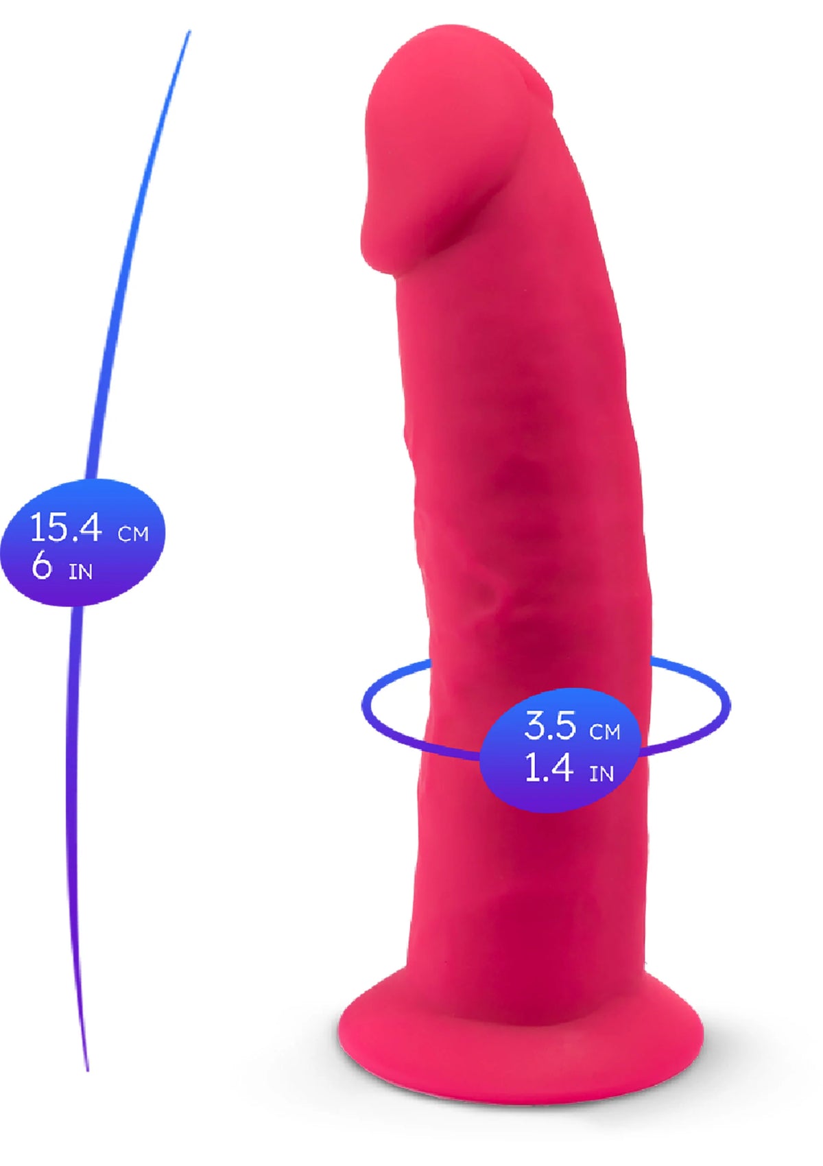 Bestel: Dong Model 6 inch Black by Silex - D - bij Happytoys: de erotische sex webshop | liever Happy dan Easy ⭐⭐⭐⭐⭐