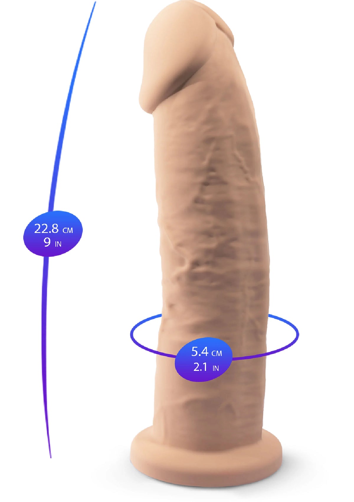 Bestel: Dong Model 9 inch by Silex - D - bij Happytoys: de erotische sex webshop | liever Happy dan Easy ⭐⭐⭐⭐⭐