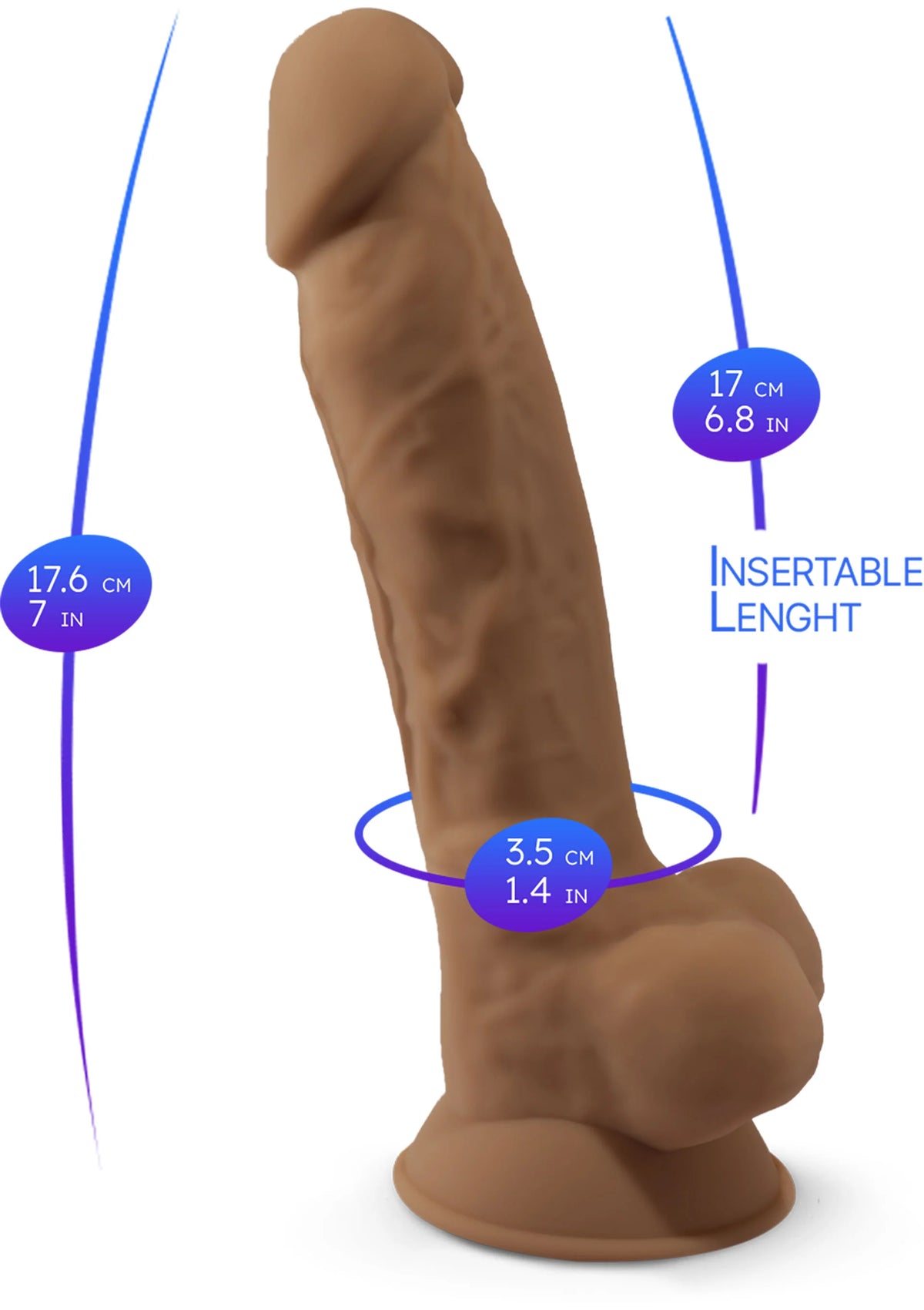 Bestel: Dildo Model 7 inch - bij Happytoys: de erotische sex webshop | liever Happy dan Easy ⭐⭐⭐⭐⭐