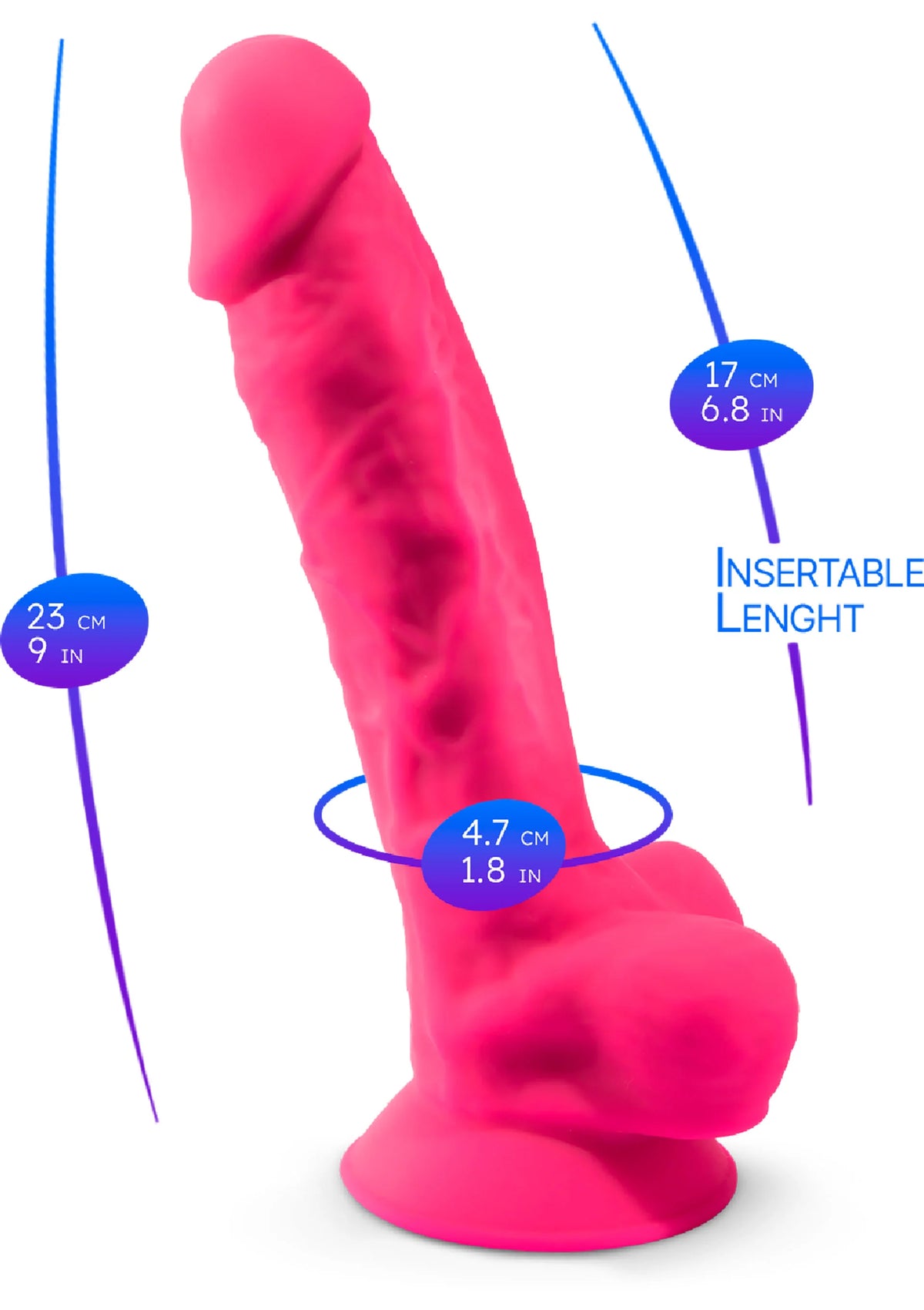 Bestel: Dildo Model 9 inch by Silex - bij Happytoys: de erotische sex webshop | liever Happy dan Easy ⭐⭐⭐⭐⭐