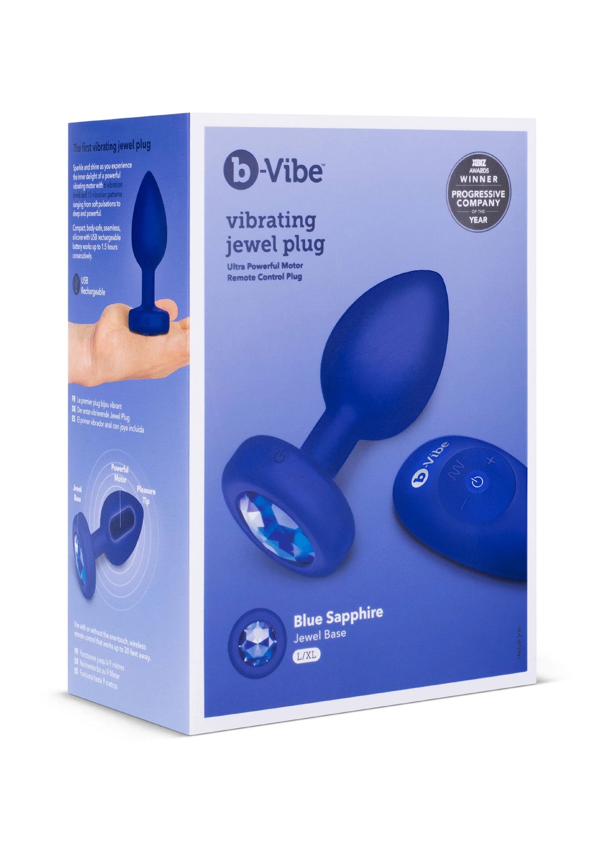 Bestel: Vibrating Jewel Plug L/XL by B - Vibe - bij Happytoys: de erotische sex webshop | liever Happy dan Easy ⭐⭐⭐⭐⭐