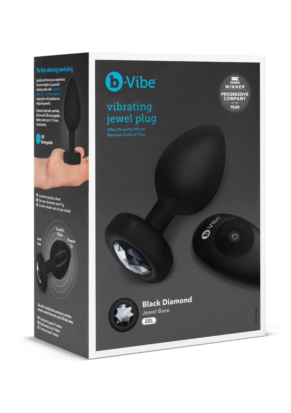 Bestel: Vibrating Jewel Plug XXL by B - Vibe - bij Happytoys: de erotische sex webshop | liever Happy dan Easy ⭐⭐⭐⭐⭐
