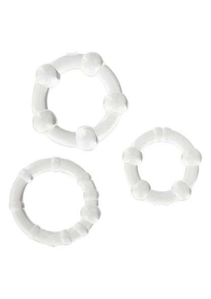 Bestel: Stay Hard - Three Rings by Happytoys - bij Happytoys: de erotische sex webshop | liever Happy dan Easy ⭐⭐⭐⭐⭐ - Clear - 35500 - CLEAR