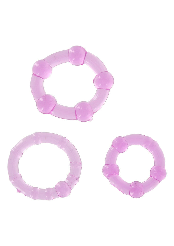 Bestel: Stay Hard - Three Rings by Happytoys - bij Happytoys: de erotische sex webshop | liever Happy dan Easy ⭐⭐⭐⭐⭐ - Paars - 35500 - PURPLE
