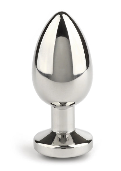 Bestel: Mr. Steel Jewled Butt Plug Small (Aqua) - bij Happytoys: de erotische sex webshop | liever Happy dan Easy ⭐⭐⭐⭐⭐