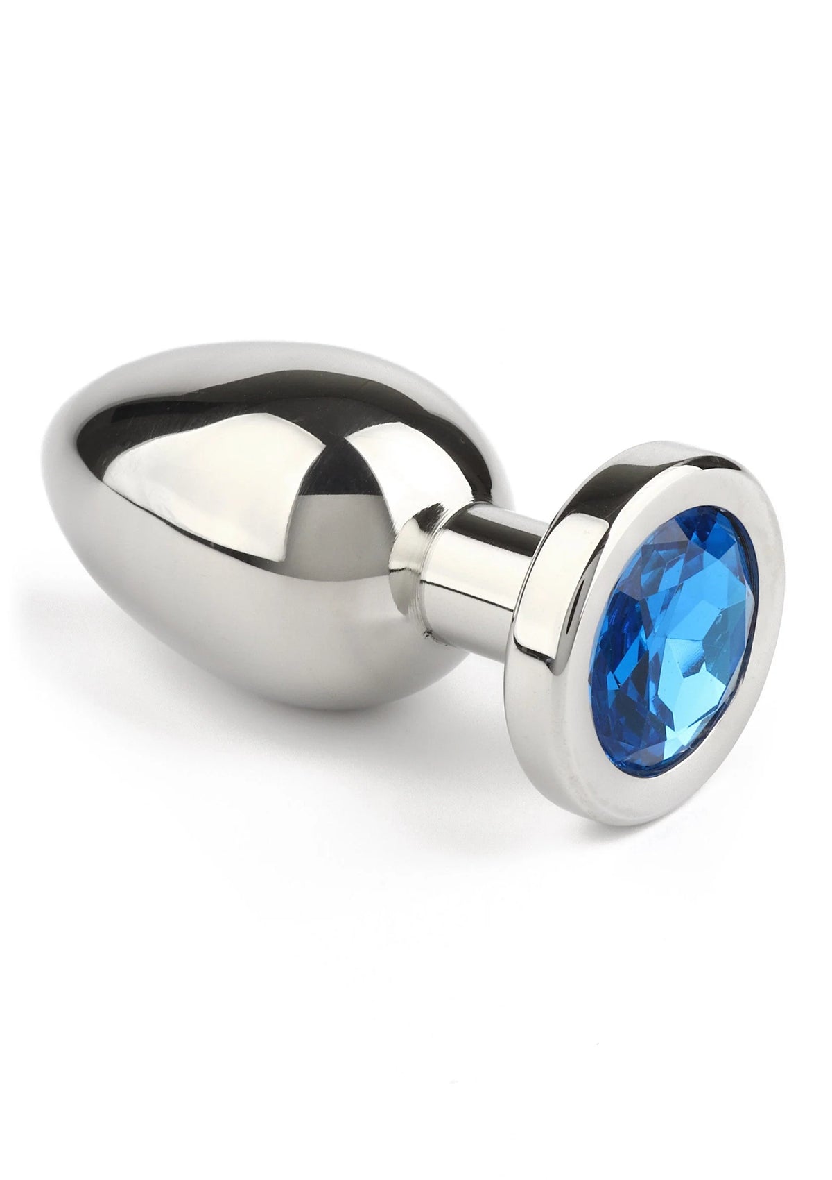 Bestel: Mr. Steel Jewled Butt Plug Small (Aqua) - bij Happytoys: de erotische sex webshop | liever Happy dan Easy ⭐⭐⭐⭐⭐