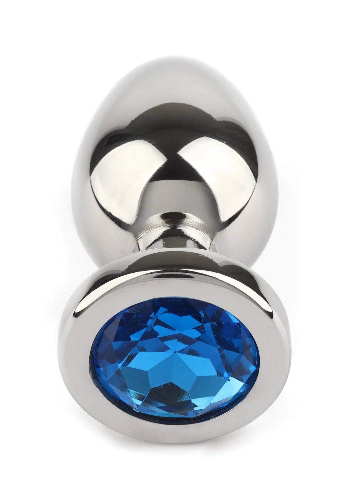 Bestel: Mr. Steel Jewled Butt Plug Small (Blue) - bij Happytoys: de erotische sex webshop | liever Happy dan Easy ⭐⭐⭐⭐⭐