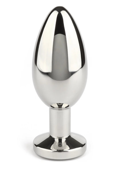 Bestel: Mr. Steel Jewled Butt Plug Large (Aqua) - bij Happytoys: de erotische sex webshop | liever Happy dan Easy ⭐⭐⭐⭐⭐
