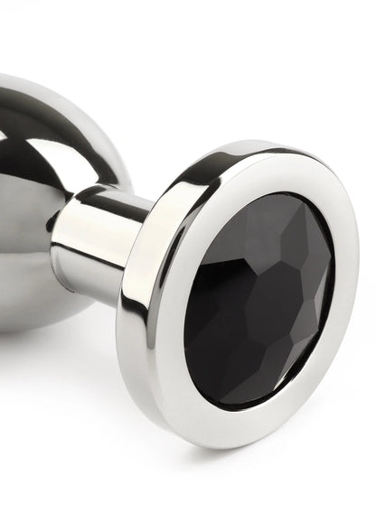 Bestel: Mr. Steel Jewled Butt Plug Large (Black) - bij Happytoys: de erotische sex webshop | liever Happy dan Easy ⭐⭐⭐⭐⭐