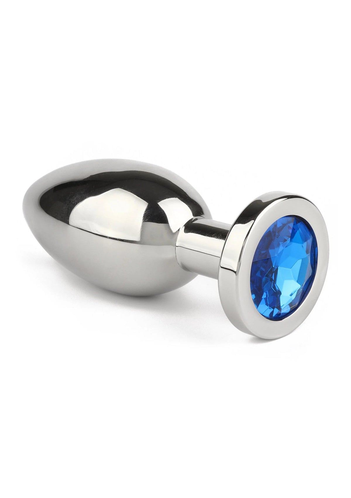 Bestel: Mr. Steel Jewled Butt Plug Large (Blue) - bij Happytoys: de erotische sex webshop | liever Happy dan Easy ⭐⭐⭐⭐⭐ - Default Title - 38132 - BLUE