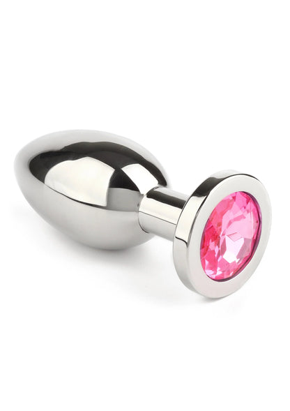 Bestel: Mr. Steel Jewled Butt Plug Large (Blue) - bij Happytoys: de erotische sex webshop | liever Happy dan Easy ⭐⭐⭐⭐⭐