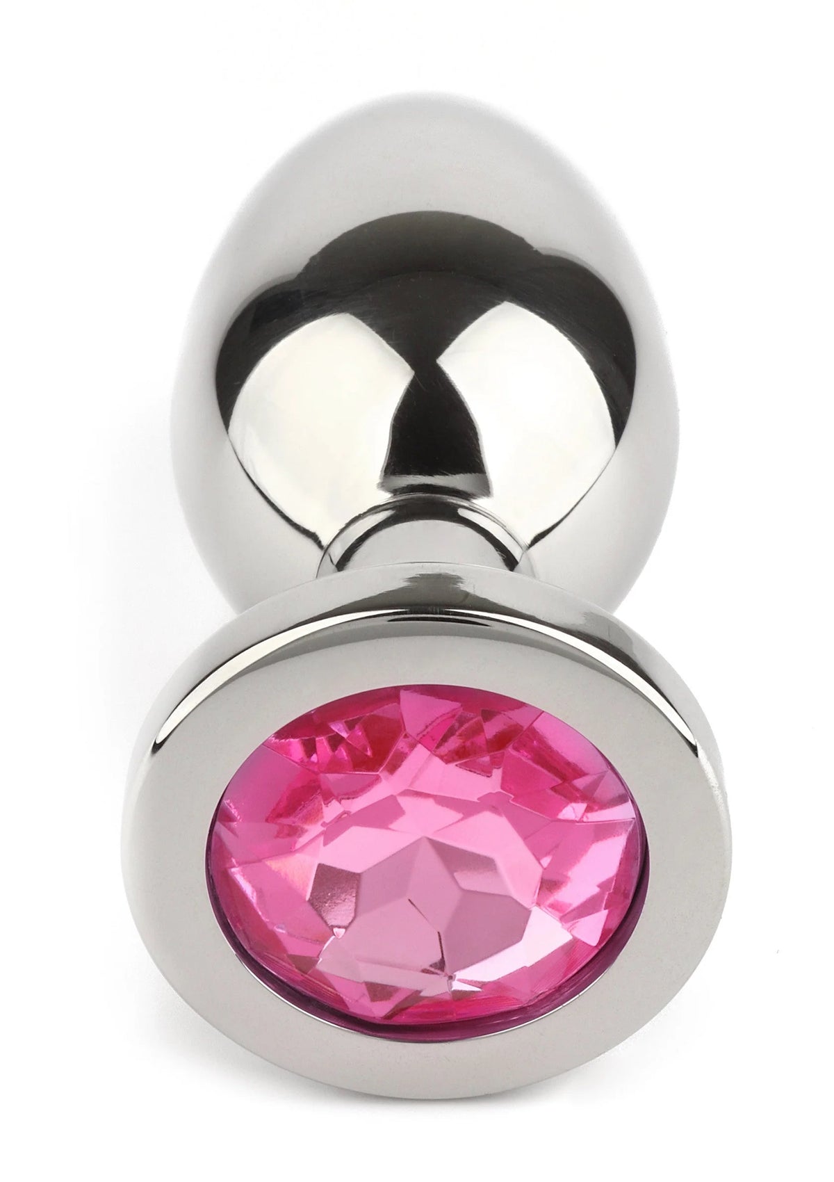 Bestel: Mr. Steel Jewled Butt Plug Large (Pink) - bij Happytoys: de erotische sex webshop | liever Happy dan Easy ⭐⭐⭐⭐⭐