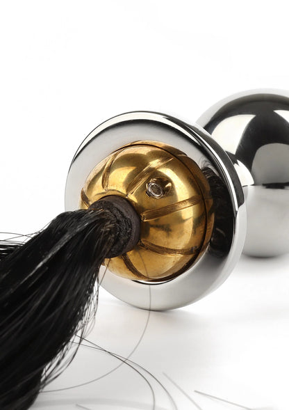 Bestel: Black Hair Pony Tail Rosebud by Mr. Steel - bij Happytoys: de erotische sex webshop | liever Happy dan Easy ⭐⭐⭐⭐⭐