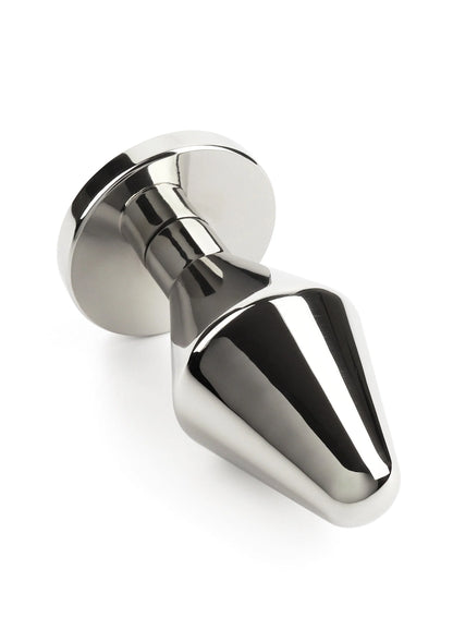 Bestel: Mr. Steel Classic Butt Plug Medium - bij Happytoys: de erotische sex webshop | liever Happy dan Easy ⭐⭐⭐⭐⭐ - Default Title - 38157 - SILVER