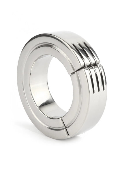 Bestel: Hinged Magnetic Cockring 40mm by Mr. Steel - bij Happytoys: de erotische sex webshop | liever Happy dan Easy ⭐⭐⭐⭐⭐ - Default Title - 38190 - SILVER
