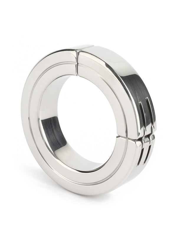 Bestel: Hinged Magnetic Cockring 50mm by Mr.Steel - bij Happytoys: de erotische sex webshop | liever Happy dan Easy ⭐⭐⭐⭐⭐ - Default Title - 38192 - SILVER