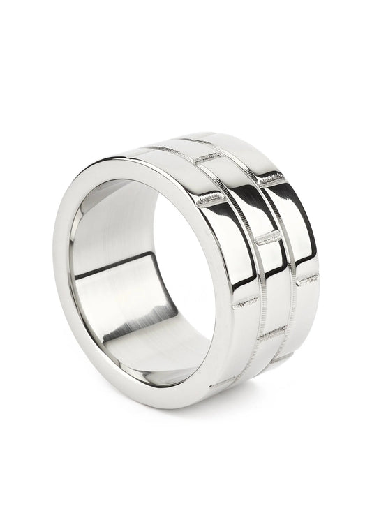 Bestel: The Wall C - Ring 40mm by Mr. Steel - bij Happytoys: de erotische sex webshop | liever Happy dan Easy ⭐⭐⭐⭐⭐ - Default Title - 38201 - SILVER
