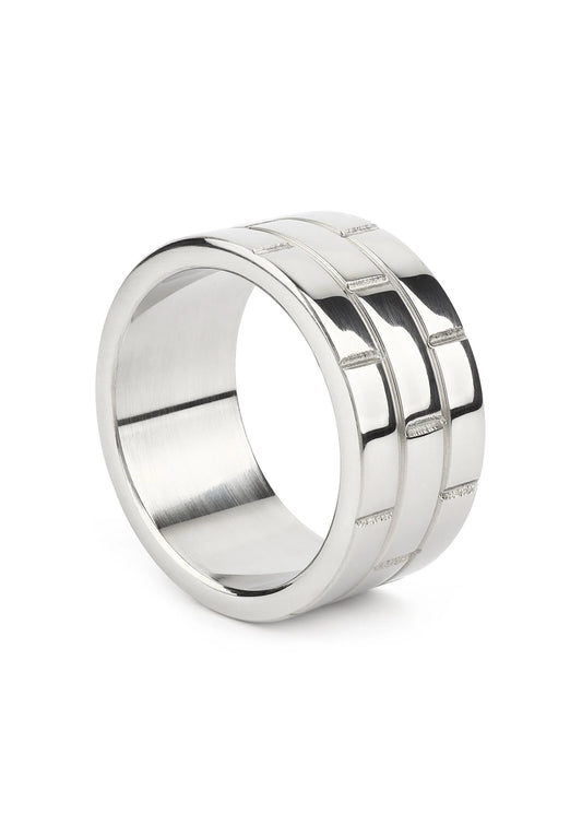 Bestel: The Wall C - Ring 45mm by Mr. Steel - bij Happytoys: de erotische sex webshop | liever Happy dan Easy ⭐⭐⭐⭐⭐ - Default Title - 38202 - SILVER