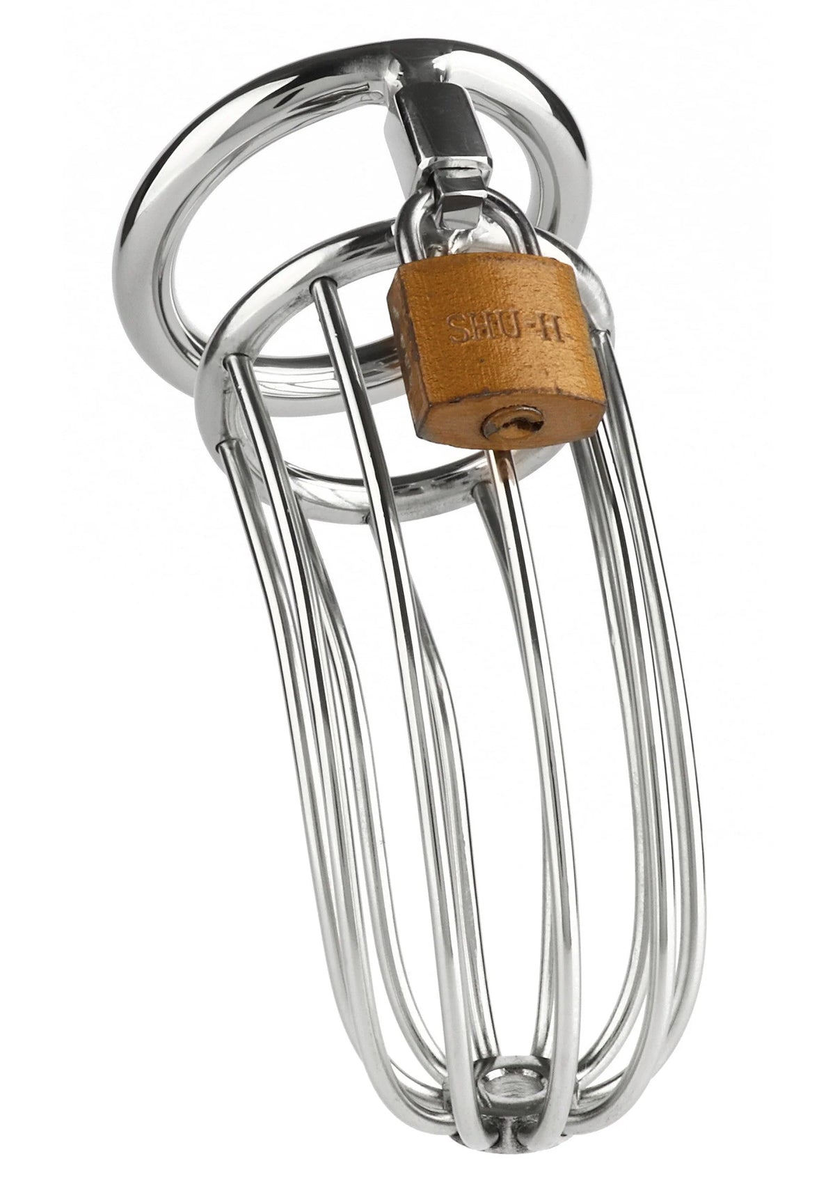 Bestel: The Man Slut Cock Cage by Mr. Steel - bij Happytoys: de erotische sex webshop | liever Happy dan Easy ⭐⭐⭐⭐⭐ - Default Title - 38340 - SILVER