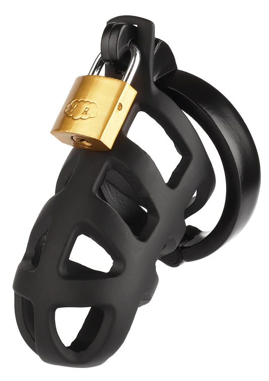 Bestel: Brutal Chastity Cage by Mr. Steel - bij Happytoys: de erotische sex webshop | liever Happy dan Easy ⭐⭐⭐⭐⭐ - Default Title - 38343 - BLACK
