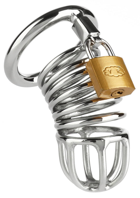 Bestel: Ring Master Chastity Device by Mr. Steel - bij Happytoys: de erotische sex webshop | liever Happy dan Easy ⭐⭐⭐⭐⭐ - Default Title - 38345 - SILVER