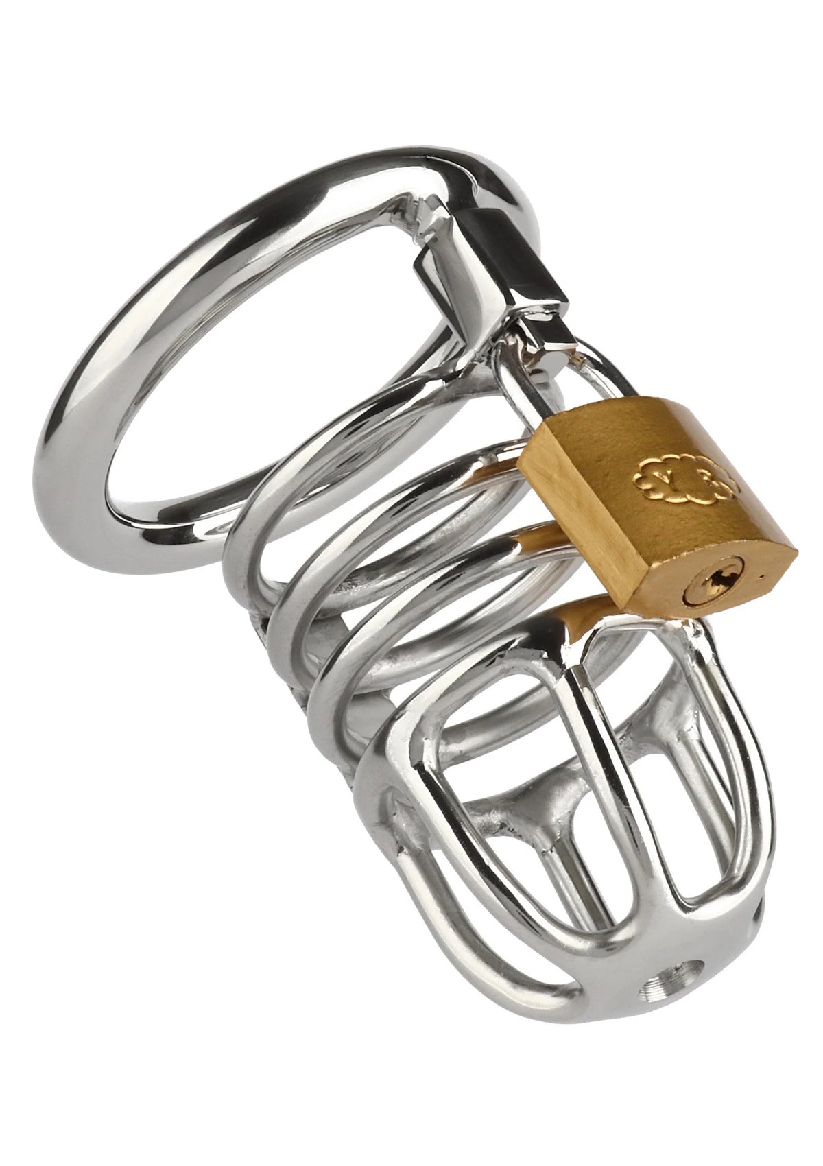 Bestel: Master Chastity Cock Cager by Mr. Steel - bij Happytoys: de erotische sex webshop | liever Happy dan Easy ⭐⭐⭐⭐⭐ - Default Title - 38346 - SILVER
