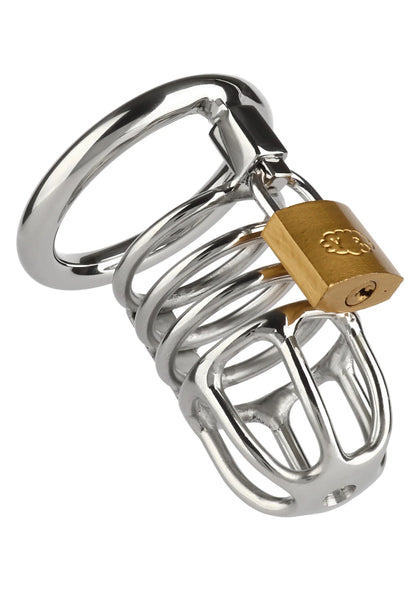 Bestel: Master Chastity Cock Cager by Mr. Steel - bij Happytoys: de erotische sex webshop | liever Happy dan Easy ⭐⭐⭐⭐⭐ - Default Title - 38346 - SILVER