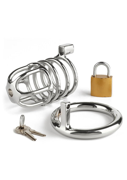 Bestel: Master Chastity Cock Cager by Mr. Steel - bij Happytoys: de erotische sex webshop | liever Happy dan Easy ⭐⭐⭐⭐⭐