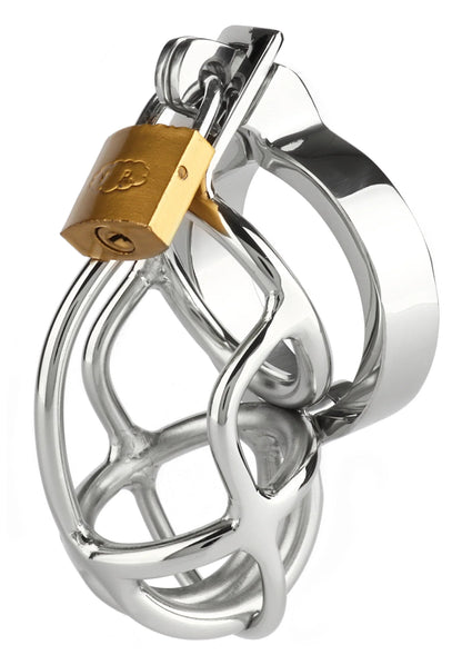 Bestel: San Quentin Chastity Cage by Mr. Steel - bij Happytoys: de erotische sex webshop | liever Happy dan Easy ⭐⭐⭐⭐⭐ - Default Title - 38347 - SILVER