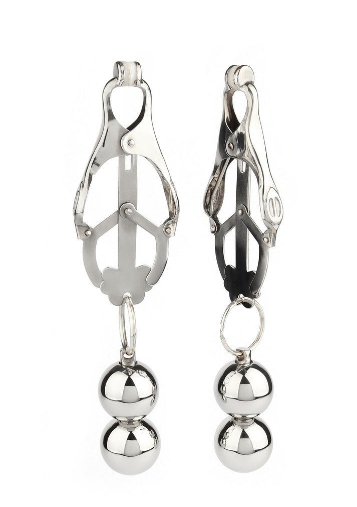 Bestel: Clover Nipple Clamps Weight by Mr. Steel - bij Happytoys: de erotische sex webshop | liever Happy dan Easy ⭐⭐⭐⭐⭐