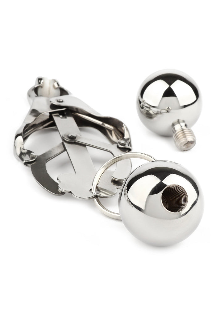 Bestel: Clover Nipple Clamps Weight by Mr. Steel - bij Happytoys: de erotische sex webshop | liever Happy dan Easy ⭐⭐⭐⭐⭐