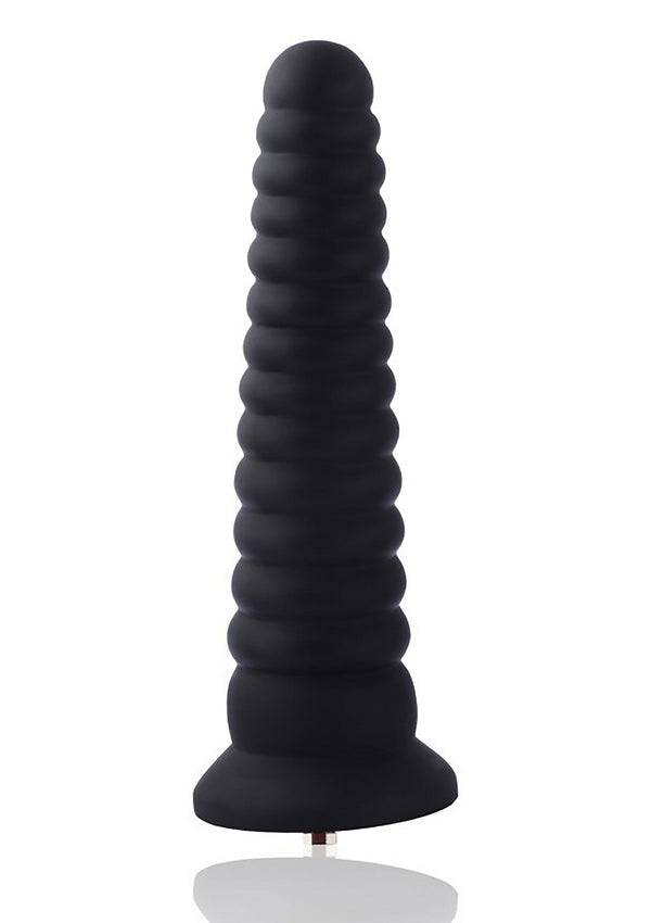 Bestel: KlicLok Ribbed Dildo 25 cm by Hismith - bij Happytoys: de erotische sex webshop | liever Happy dan Easy ⭐⭐⭐⭐⭐ - Default Title - 40035 - BLACK