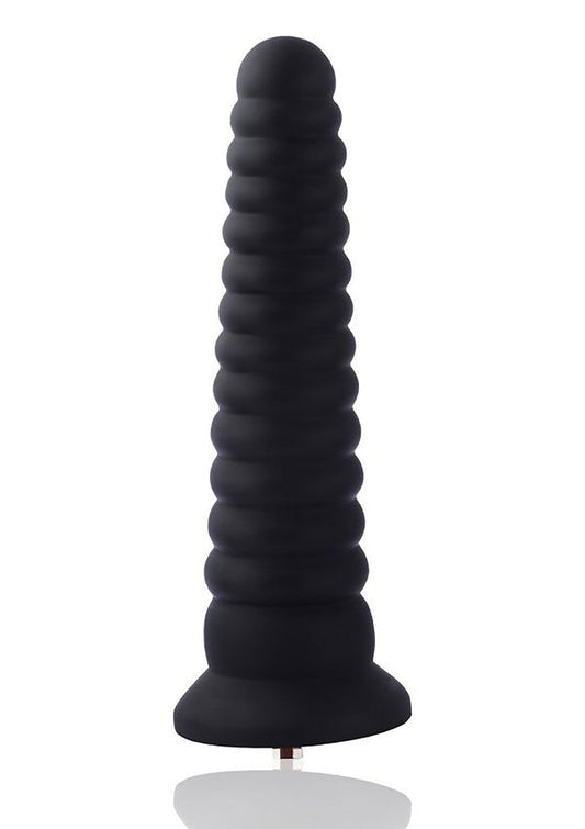 Bestel: KlicLok Ribbed Dildo 25 cm by Hismith - bij Happytoys: de erotische sex webshop | liever Happy dan Easy ⭐⭐⭐⭐⭐ - Default Title - 40035 - BLACK