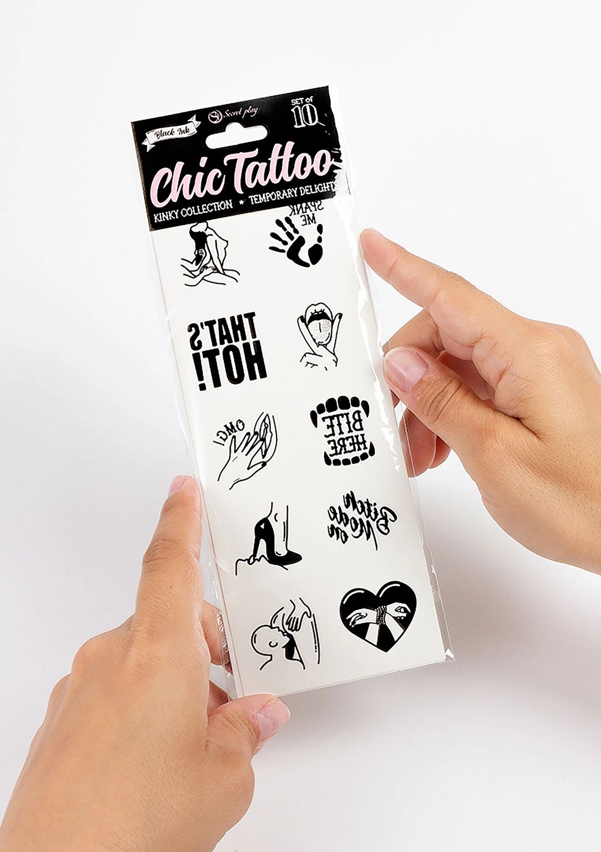 Bestel: Kinky Chic Temporary Tattoo by Secret Play - bij Happytoys: de erotische sex webshop | liever Happy dan Easy ⭐⭐⭐⭐⭐ - Default Title - 44327 - BLACK