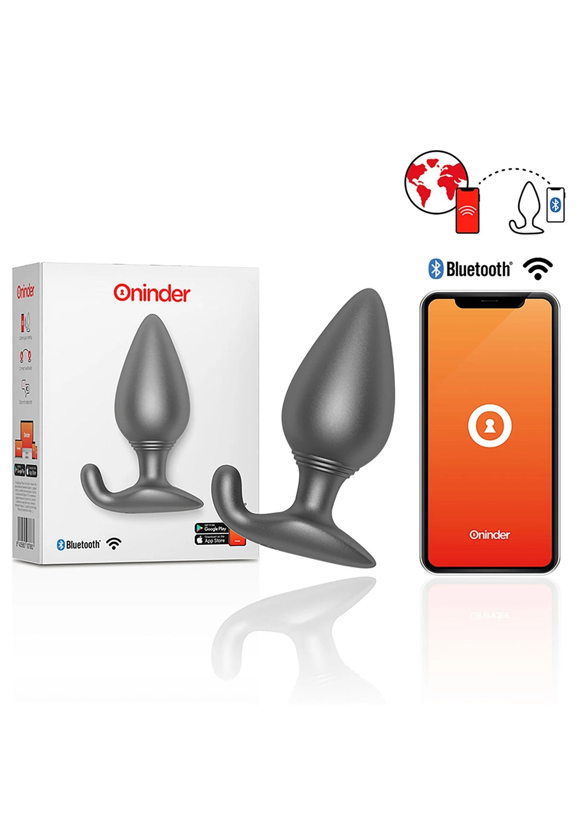 Bestel: Rio Vibrating Anal Plug + App by Oninder - bij Happytoys: de erotische sex webshop | liever Happy dan Easy ⭐⭐⭐⭐⭐ - Default Title - 54903 - GREY