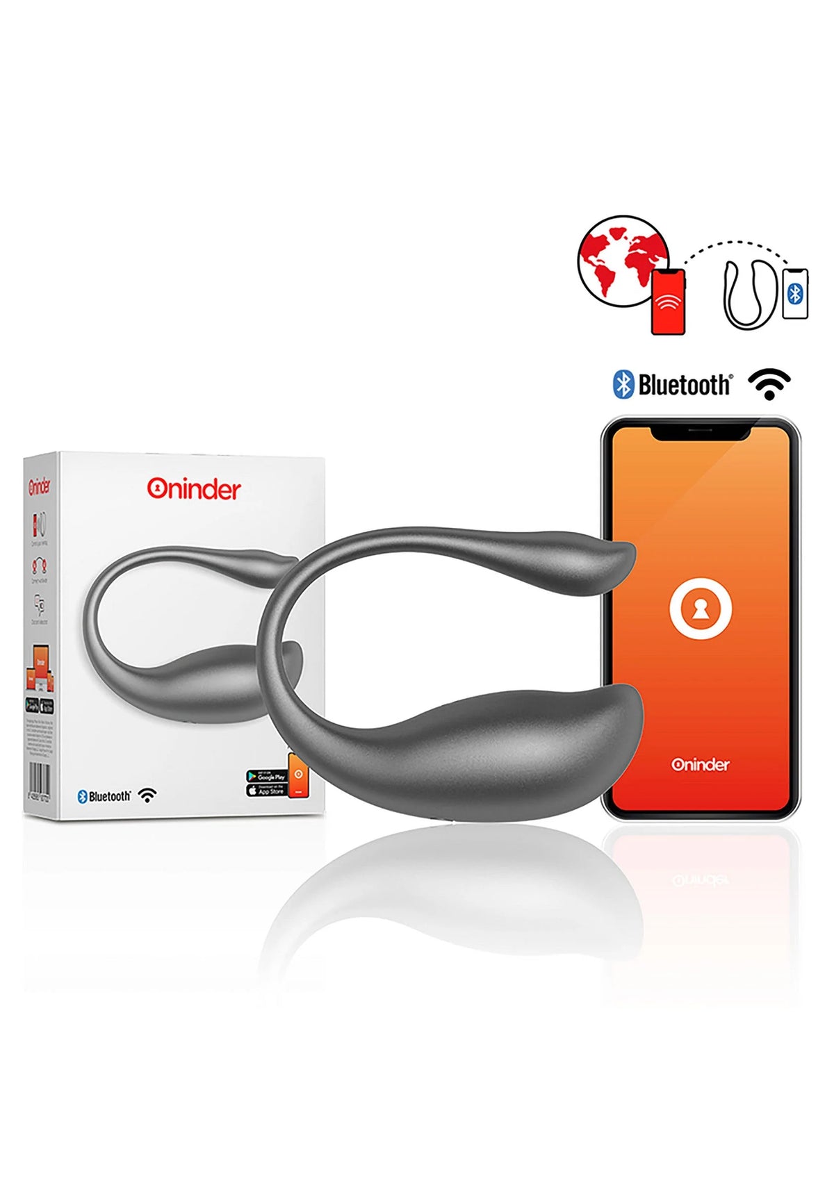 Bestel: Nairobi Vibrating Egg + App by Oninder - bij Happytoys: de erotische sex webshop | liever Happy dan Easy ⭐⭐⭐⭐⭐ - Grijs - 54904 - GREY